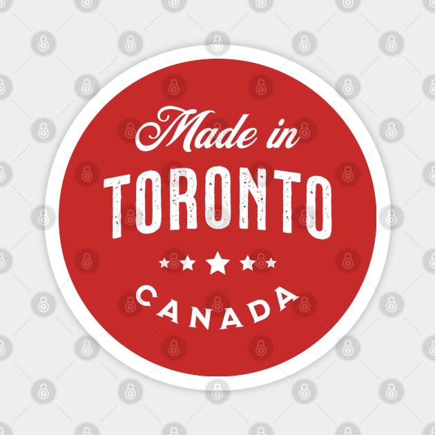 Made In Toronto, Canada - Vintage Logo Red Magnet by VicEllisArt